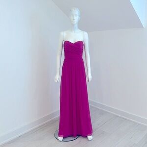 NWT SAMPLE SALE Dessy 2880 size 12 Chiffon American Beauty (Fuschia). Pristine.